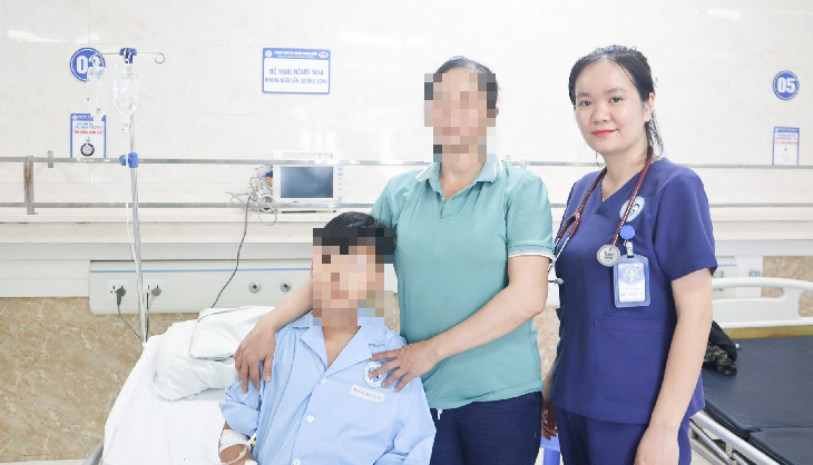 Sau 7 ngày điều trị tích cực, sức khỏe của bé đã ổn định và có thể xuất viện - Ảnh BVCC