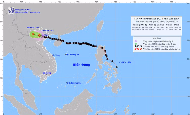 Nguồn: Trung tâm Dự báo khí tượng thủy văn quốc gia