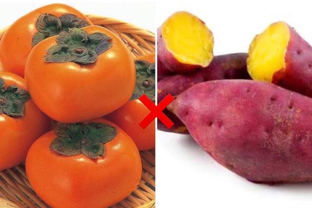 Hồng là một loại quả rất tốt cho sức khỏe nhưng không nên ăn cùng khoai lang.