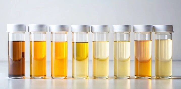 Sự khác biệt về màu sắc của nước tiểu có thể phản ánh tình trạng sức khỏe của cơ thể. Ảnh: Adobe.