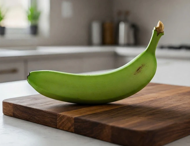 Chuối xanh chưa nhiều vitamin B6. Ảnh: Tạo bởi AI.