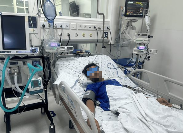 Bệnh nhi đang được điều trị tại bệnh viện - Ảnh: BVCC