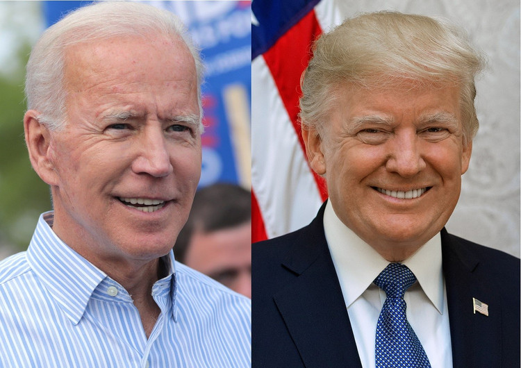 ប្រធានាធិបតី Trump (ស្តាំ) និងអតីតប្រធានាធិបតីអាមេរិក Biden ។ រូបថត៖ វិគីភីឌា។ biden.jpg