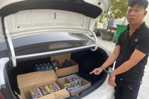 Phát hiện taxi chở pháo hoa nổ trái phép tại Hàm Thuận Bắc