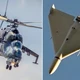 Trực thăng tấn công Mi-24 và máy bay không người lái Shahed-136