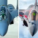 Tiêm kích J-16 của Trung Quốc (bên trái) và Rafale của Pháp