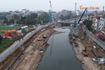 Gấp rút cải tạo hạ lưu sông Kim Ngưu trước mùa mưa 2026