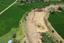 Hòa Bình tạm dừng thi công dự án nạo vét suối Trò