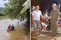 Lào Cai kịp thời cứu người đàn ông đi xe máy bị lũ cuốn 