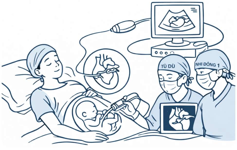 Can thiệp thành công ca thông tim bào thai thứ 12