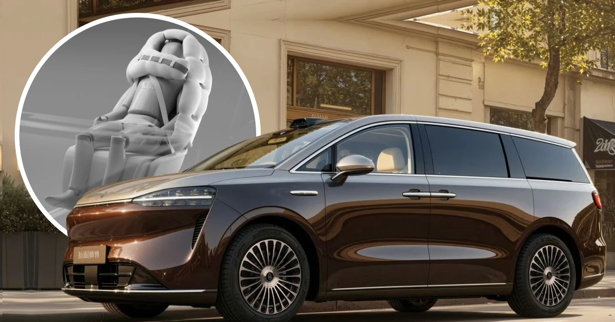 Luxeed V9 của Huawei là mẫu xe đầu tiên có túi khí dạng mũ bảo hiểm