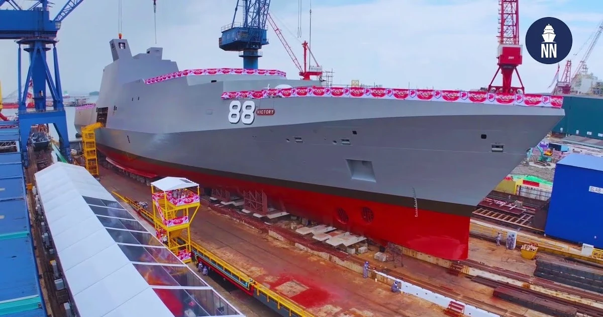 Singapore hạ thủy tàu chiến lớn và hiện đại nhất trong lịch sử