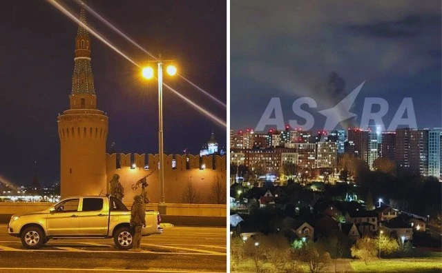 Trời đêm Moscow sáng rực, Ukraine tập kích UAV quy mô lớn vào Nga