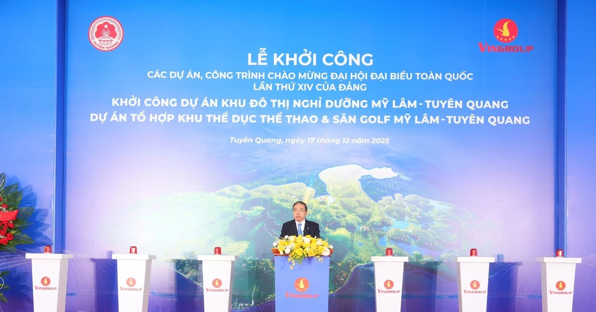 VINGROUP khởi công đô thị nghỉ dưỡng suối khoáng và tổ hợp thể dục thể thao