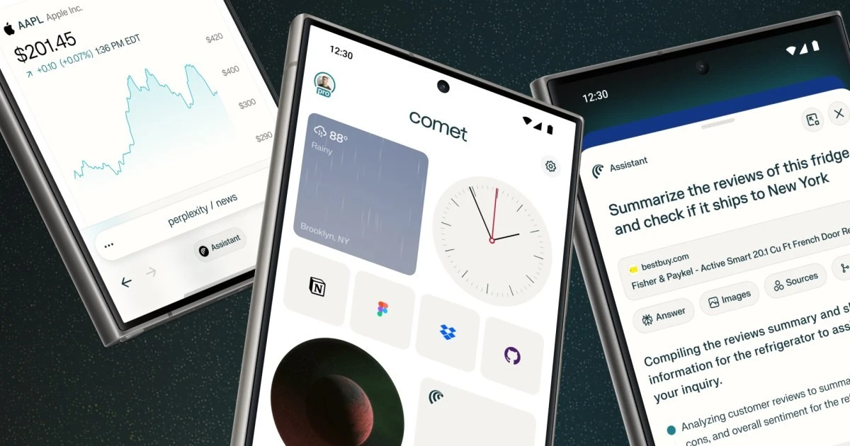 Trình duyệt AI Comet của Perplexity ra mắt trên nền tảng Android