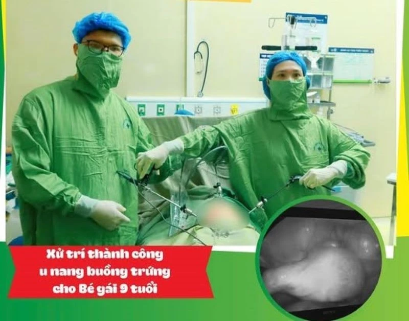 Trẻ 9 tuổi chưa dậy thì đã mang u nang buồng trứng hiếm gặp