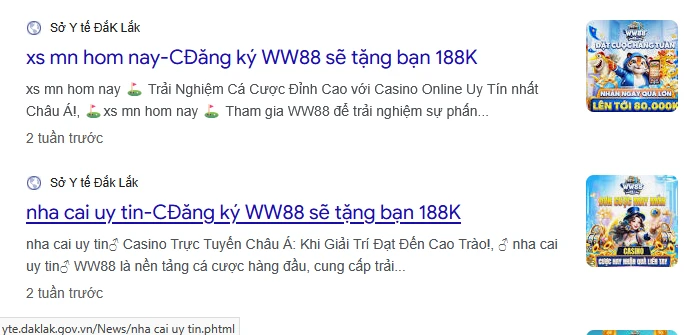 Đường dẫn đến các trang đánh bạc bị chèn vào website cơ quan nhà nước [kỳ 2]