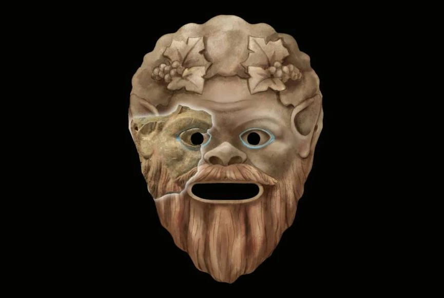 Mảnh mặt nạ thần Satyr cổ đại hé lộ bí ẩn về nhà hát Phanagoria