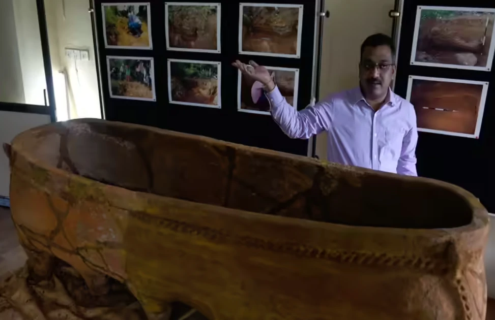 Khám phá quan tài kỳ lạ 2.300 năm tuổi tại Chennai với 12 chân bí ẩn