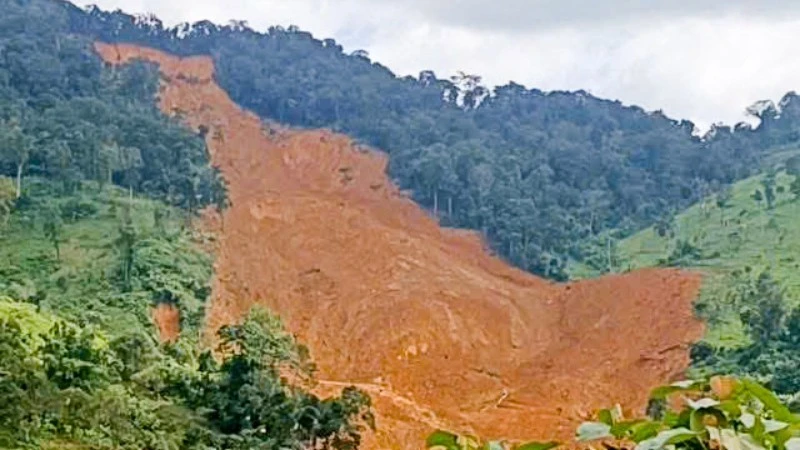 Sạt lở đất quy mô lớn ở Đà Nẵng giữa trời nắng, nguyên nhân bất ngờ