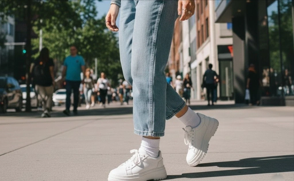 Mẹo phối tất với giày giúp đôi chân trông dài hơn