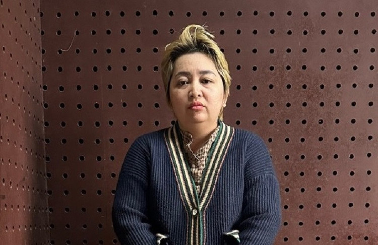 Đối tượng Võ Thị Lựu tại Cơ quan CSĐT.