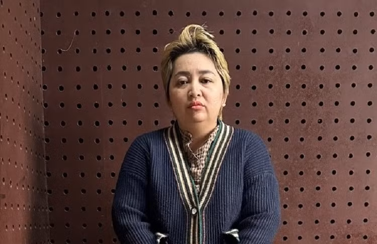 Đối tượng Võ Thị Lựu tại Cơ quan CSĐT. Đối tượng Võ Thị Lựu tại Cơ quan CSĐT.