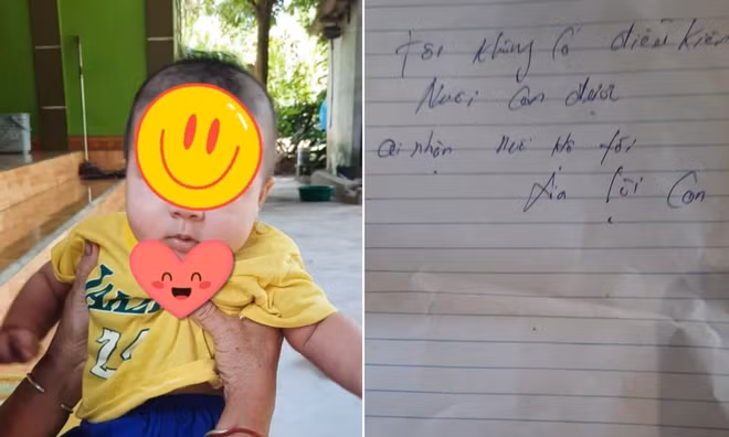 Cháu bé bị bỏ rơi cùng lá thư xin lỗi...