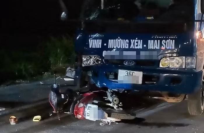 Hiện trường vụ tai nạn.