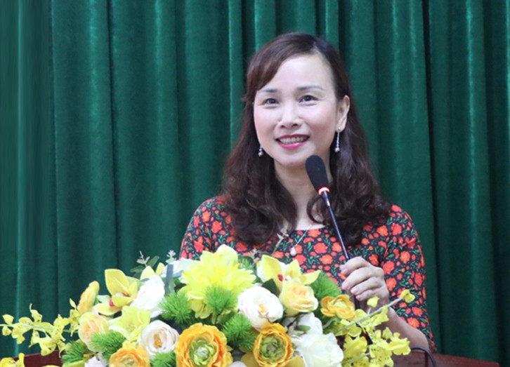 Bà Đặng Thị Quỳnh Diệp - Giám đốc Sở GD&amp;ĐT Hà Tĩnh.