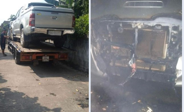 Chiếc xe bị hư hỏng nặng. Chiếc xe bị hư hỏng nặng.