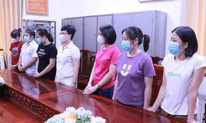 Các đối tượng tại Cơ quan điều tra.