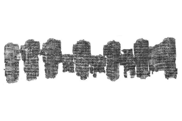 7. Giấy cói Derveni là chìa khóa nghiên cứu tư tưởng Hy Lạp cổ. Văn bản này giúp các học giả hiểu thêm về sự chuyển giao giữa tín ngưỡng cổ đại và tư tưởng triết học lý tính. Ảnh: cdn-si-edu.com.