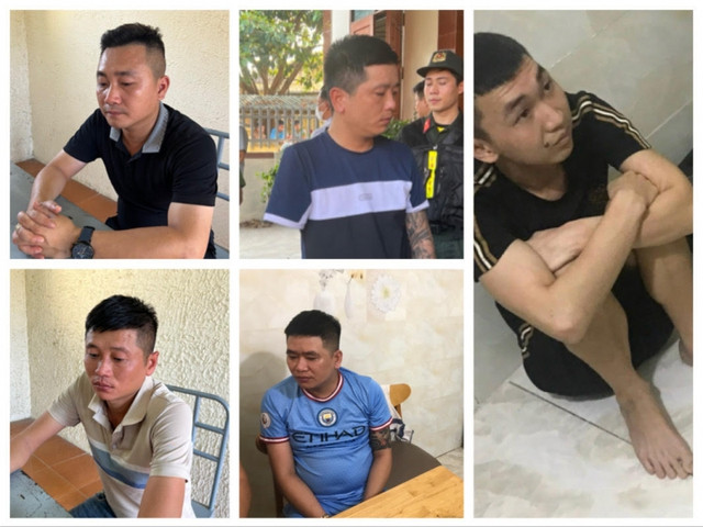 Các đối tượng trong đường dây đánh bạc bị bắt giữ.