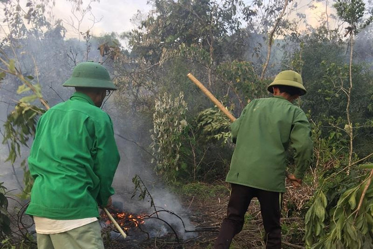 Hiện trưởng vụ cháy...