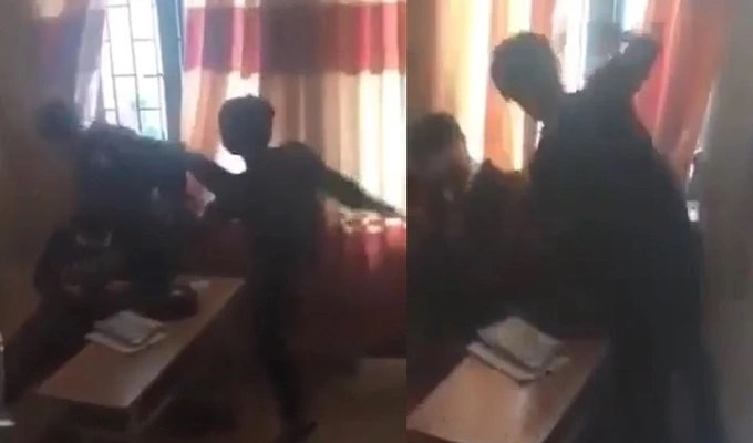 Em D. bị đánh nhập viện cấp cứu.