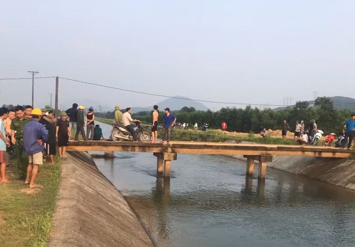 Hiện trường xảy ra vụ đuối nước thương tâm.