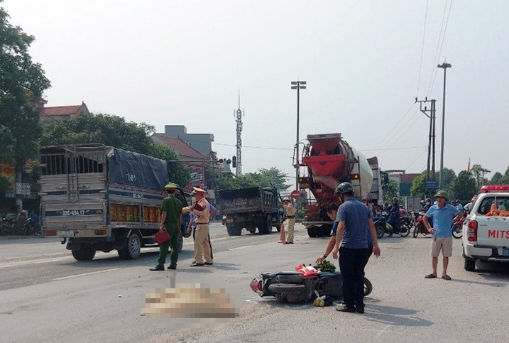 Hiện trường vụ tai nạn.