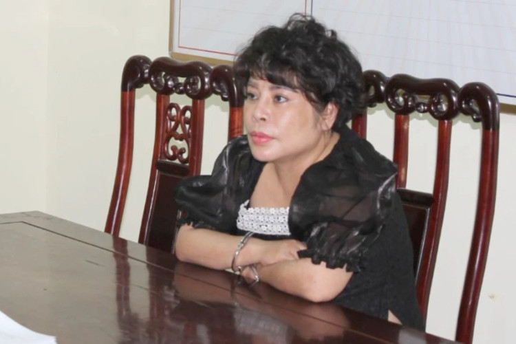 Đối tượng Phạm Thị Vân tại Cơ quan CSĐT.