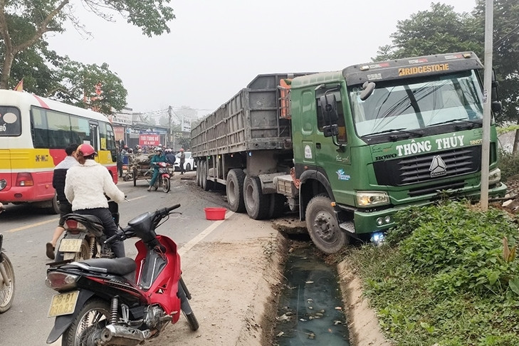 Hiện trường vụ tai nạn.