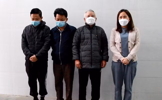 Các đối tượng tại cơ quan điều tra.