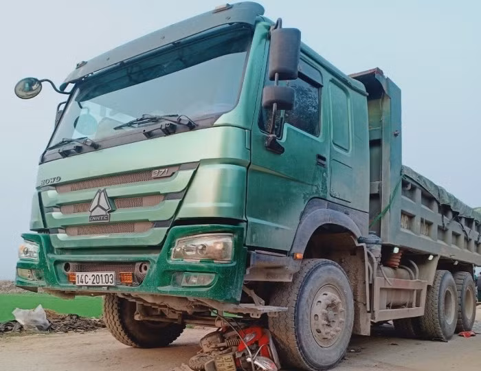 Hiện trường vụ tai nạn.