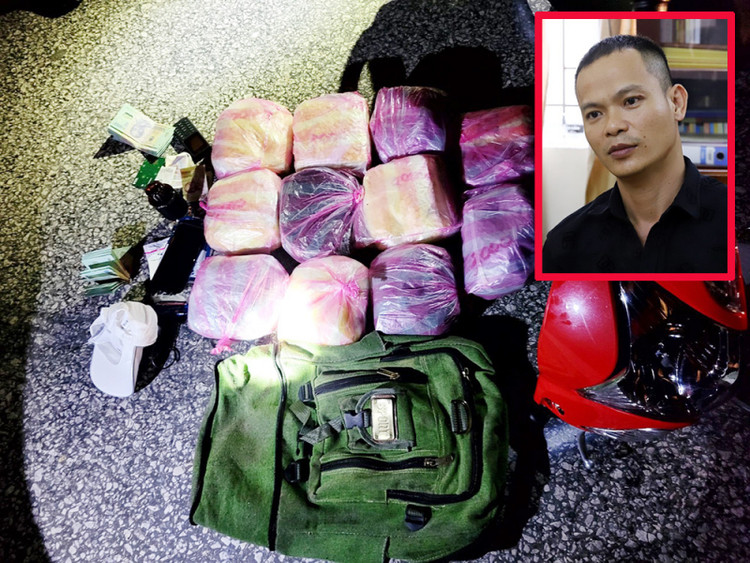 Đối tượng Nguyễn Thành Luân cùng tang vật bị bắt giữ.