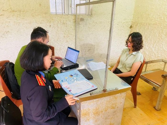 Đối tượng Nguyễn Thị Thanh Tâm tại cơ quan điều tra.