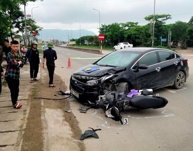 Hiện trường vụ tai nạn.