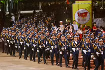 Các khối quân đội tiến về Quảng trường Ba Đình trước giờ G