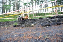 Đèo D’ran sạt lở nặng do mưa kéo dài, giao thông bị đình trệ