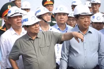 Thủ tướng Phạm Minh Chính thị sát tiến độ dự án sân bay Long Thành