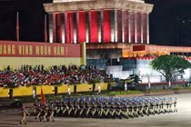 Hình ảnh buổi sơ duyệt diễu binh, diễu hành ở Quảng trường Ba Đình