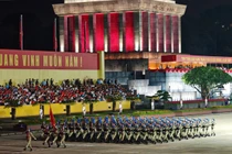 Hình ảnh buổi sơ duyệt diễu binh, diễu hành ở Quảng trường Ba Đình